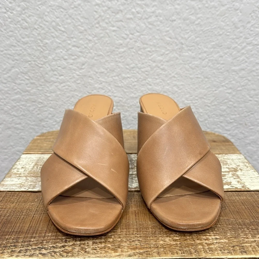Nisolo Carina Almond Leather Cross Strap Mule Size 7 - Picture 4 of 7